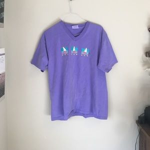 Sail Boat Graphic Vintage Oversized Tee